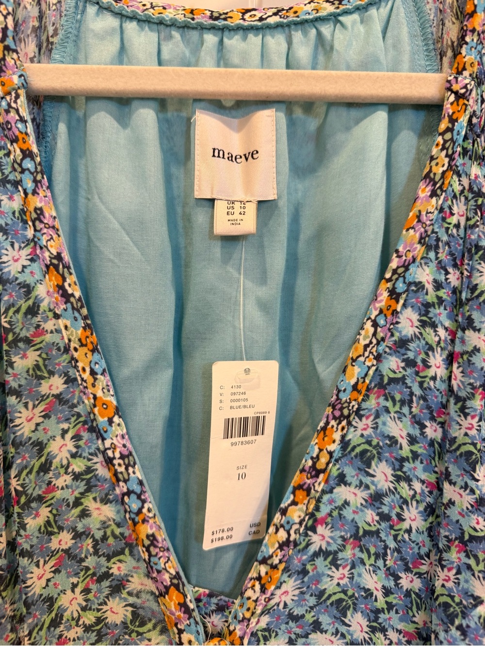 By Anthropologie Pleated Smocked Maxi Dress - Picture 5 of 7